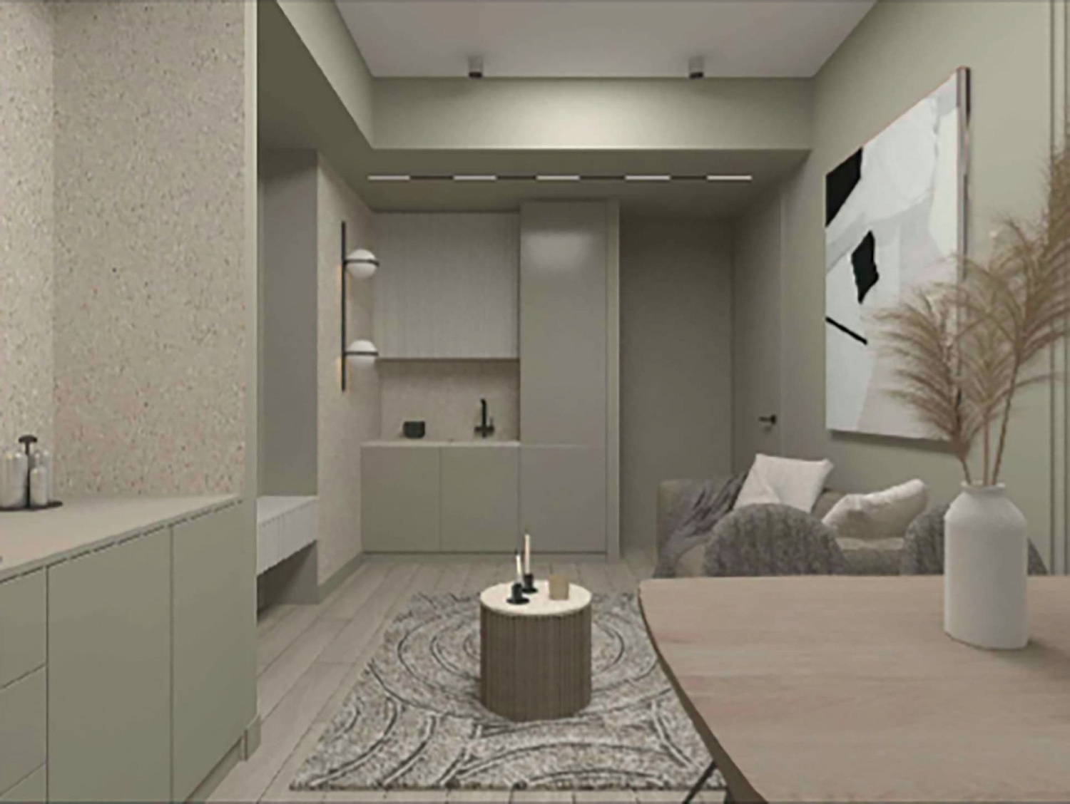 Типовой дизайн-проект однокомнатной квартиры в ЖК «Галактика» (43 м2)